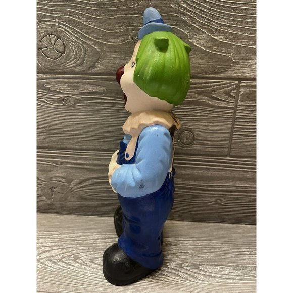 Vintage 1970s Hand Painted Ceramic Clown Smiling Happy Creepy Kitschy Decor - Picture 2 of 6